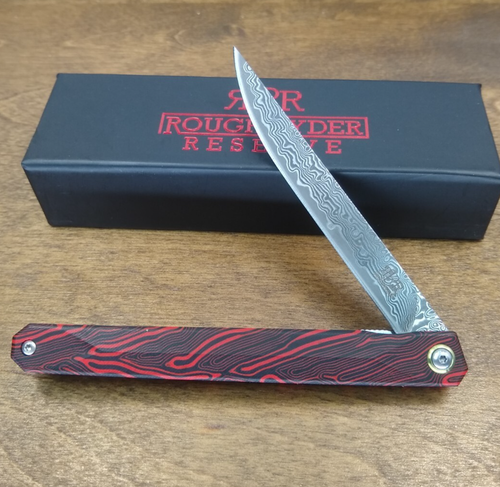 Rough Ryder Reserve VG-10 Damascus Linerlock Folding Knife RRR031