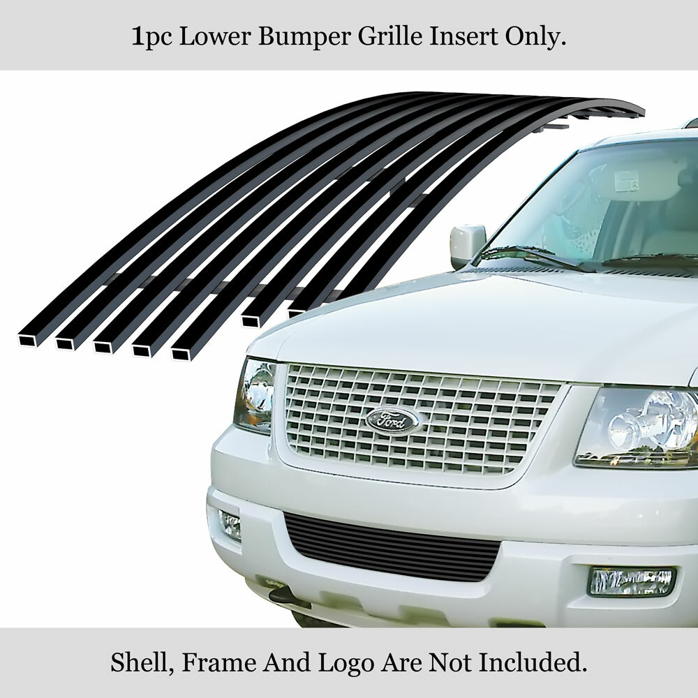 For 2003-2006 Ford Expedition Bumper Black Stainless Steel Billet Grille