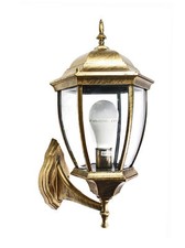 LANTERNA DA GIARDINO ANTICA LAMPADA A PARETE APPLIQUE PER ESTERNO A MURO BRONZO