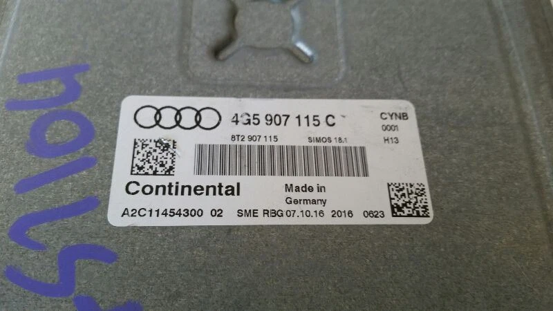 2017 Audi A6 2.0L Engine Control Module ECM ID 4G5907115C - Image 4 of 4