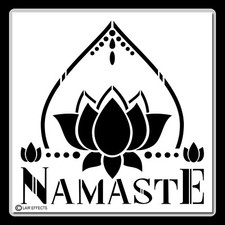 Decorative Namaste Lotus Flowers STENCIL Template Zen/Peace/Meditation/Yoga