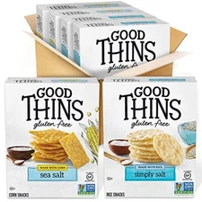 3 Pack GOOD THINS Rice & Corn Snacks Gluten Free Crackers Variety, 4 Box Pk