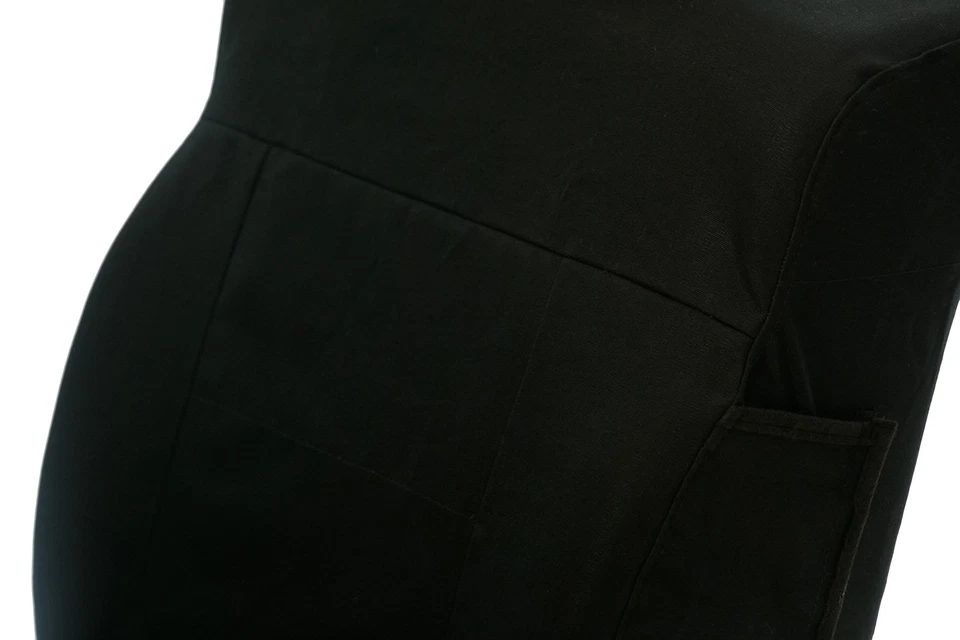 For Chevy Caprice 91-96 Saddleman Canvas 1st Row Black Custom Seat Covers - Image 3 of 4