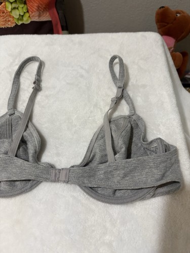 Sujetador con aros Calvin Klein vintage años 90 gris mezcla de algodón talla 32B (etiqueta 34) - Imagen 14 de 18