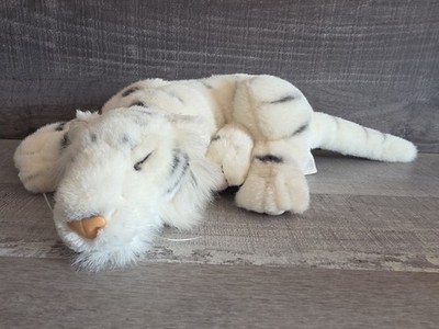 Vintage White Bengal Tiger Realistic Plush Jungle Animal Fiesta b239