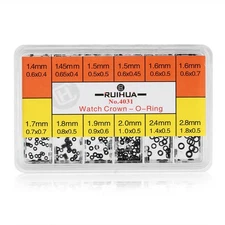 12 Sizes RH12 Watch Crown Waterproof Rubber O-Ring Gasket - 1000Pcs Repair Tool