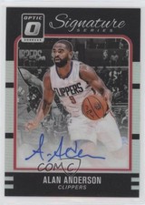 2016 Donruss Optic Signature Series Holo Silver Prizm Alan Anderson #40 Auto 0o0