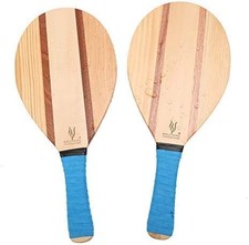 Beach Paddle Ball Set, Wooden Tennis Racket Come with 2 Paddles, 2 Balls  Ca...