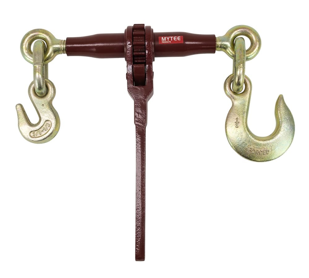 Heavy Duty Ratchet Load Chain Binder w/ 1/2" Grab Hook & 1/2" Slip Hook