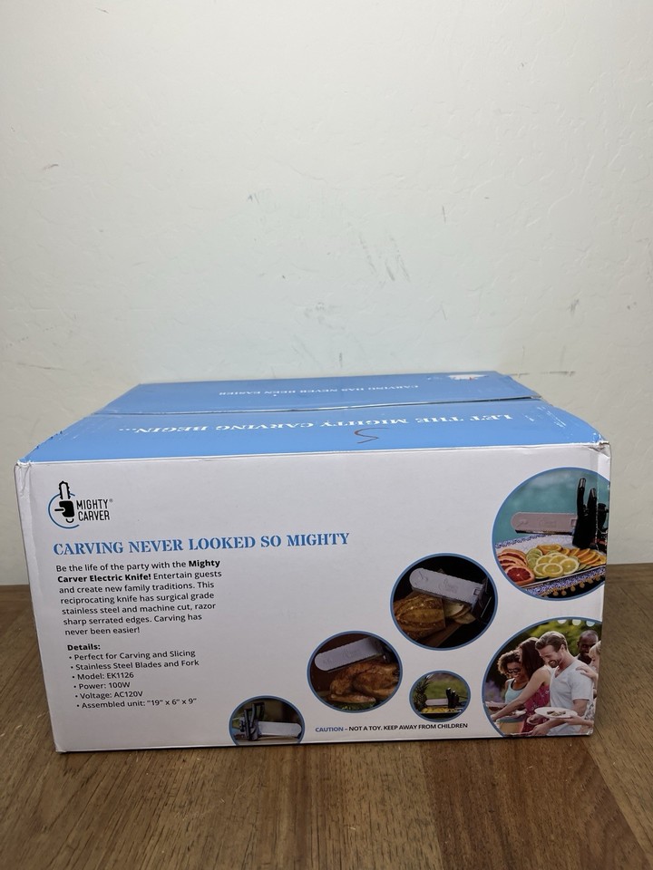 Mighty Carver Electric Knife Chainsaw Stainless Blade Meat Slicer ...