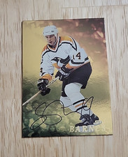 1998-99 In The Game STU BARNES Be A Player Gold Autograph #114 Auto Penguins