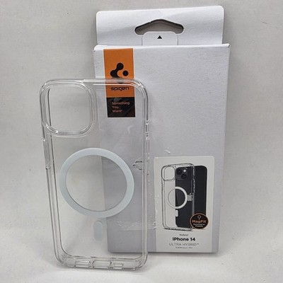 Spigen Ultra Hybrid MagFit Case für iPhone 14 MagSafe Clear White ACS05048