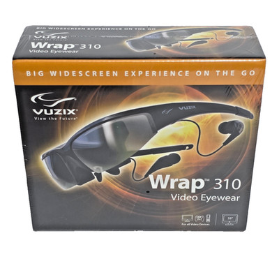 Vuzix Video Eyewear Wrap 310 Widescreen Black Wireless 3D 2D - NEW/SEALED