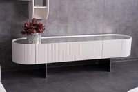 Sideboard Kommode Anrichte Beistellschrank Wohnzimmer Weiß Verspiegelt
