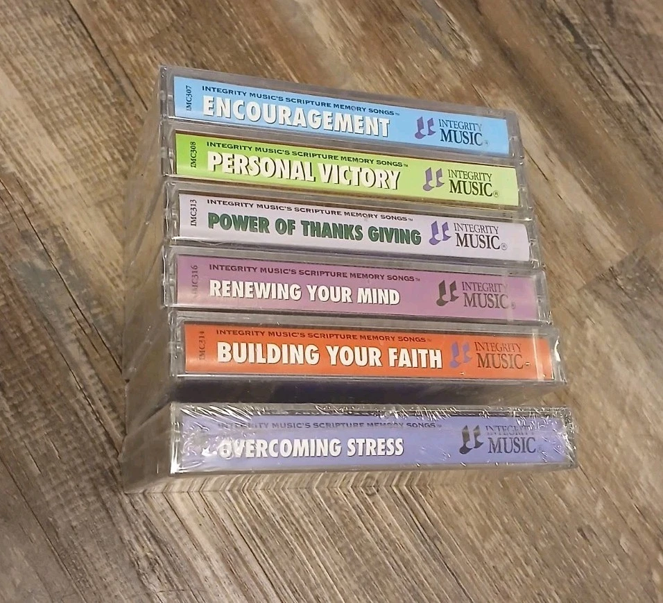 Lot 6 Scripture Memory Songs Cassette Tapes 1992 Integrity Music Victory Stress - Image 3 of 3