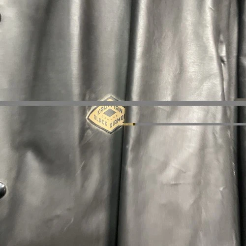 Black Diamond Kaufman Rubber Foul Weather Raincoat Fisherman Miner Fireman VTG L image 4
