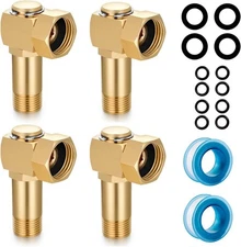 Garden Hose Reel Parts Fittings Swivel Elbow Connector 4 PCS 