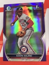 2023 Bowman Chrome #BCP-169 Edwin Solano Prospects Purple Refractor /250