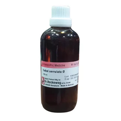 Dr. Reckeweg Germany Homeopathy Sabal Serrulata Mother Tincture Q (100ml)