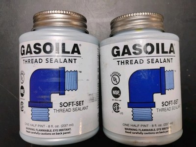 Gasoila SS08 Soft-Set Thread Sealant, Non-Hardening, 2-Bottles, 8oz Each