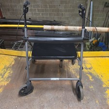 NRS Healthcare S20768 Heavy Duty 4 Wheel Rollator Walker With Seat 227kg