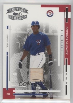 2004 Donruss Throwback Threads Material 98/100 Alfonso Soriano #189 1h1