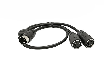 Sinloon DIN 5-Pin Splitter Y Adapter MIDI Cable, MIDI 5 Pin Male to Dual 2 X DIN
