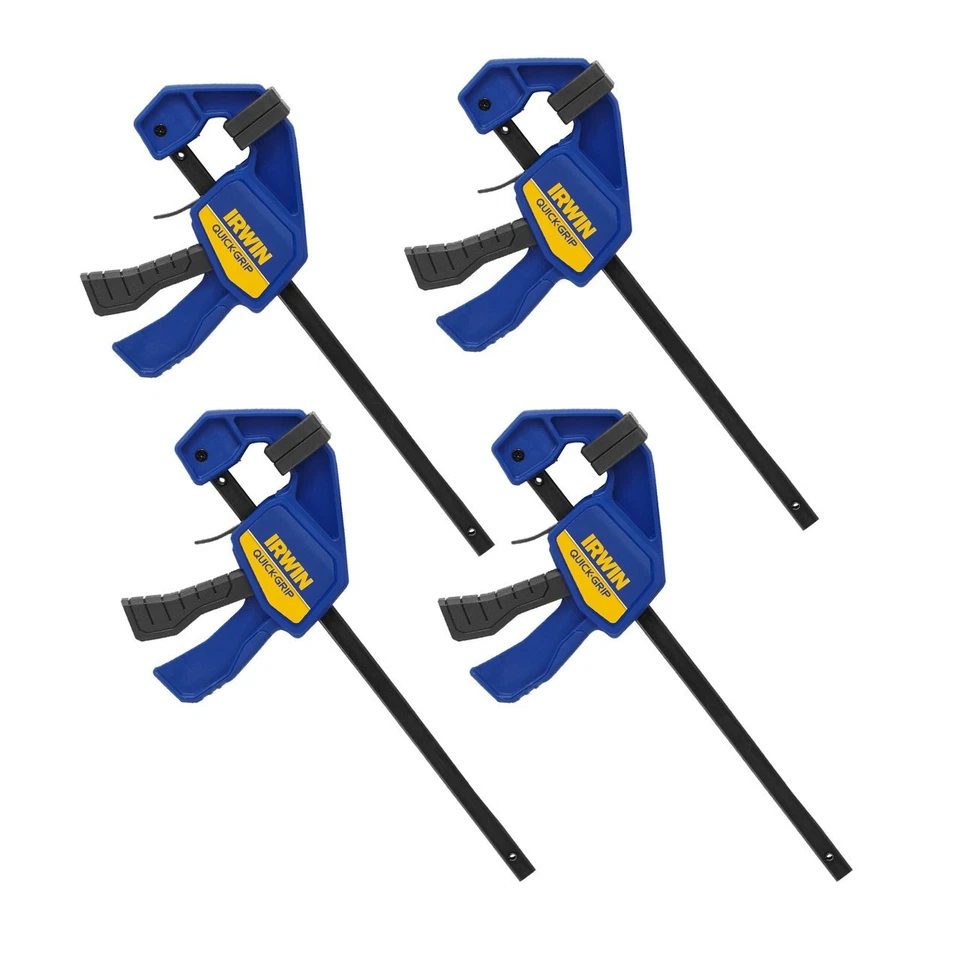 Irwin Mini Bar Clamp Set 4 Piece Quick Grip Clamps 6” 150mm Hardware Vice Grips - image 3 of 4