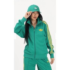 NEW ADIDAS ORIGINALS FIREBIRD LOOSE Women's LRG Tracksuit Green/ Yellow