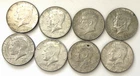 8 Silver 40% Kennedy Half Dollars $4 FV 50 Cent Coins Lot 1969 1965 FREE Ship
