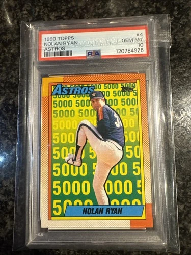 PSA 10 1990 Topps - Nolan Ryan #4 Houston Astros HOF Legend Low Pop