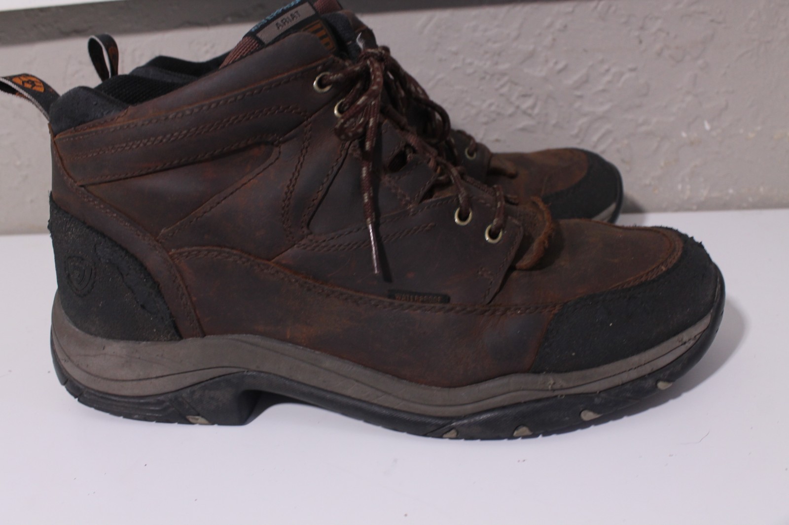 S 12d Brown Leather Outdoors Terrain Rugged Walking