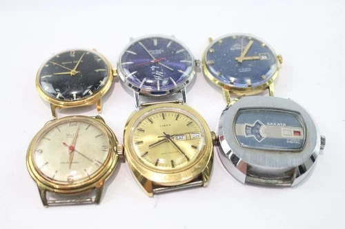 Vintage Mechanical Watches Mondaine Smiths Timex MuDu Working x 6