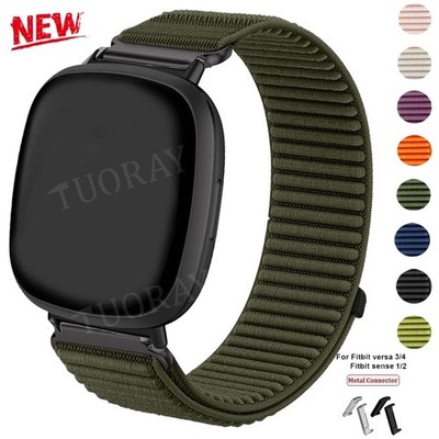 Sport Nylon Loop Armband für Fitbit Versa 4 3 Sense Sense 2 Uhrenarmband Ersatz