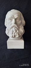 Original Meissen Porzellan B&uuml;ste Karl Marx &ndash; Modell 60907 &ndash; DDR Bisquitporzellan