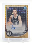 DANNY WOLF 2025-26 BOWMAN CHROME GOLD GEOMETRIC ROOKIE AUTO /50 NETS Q7600