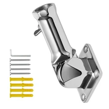 ZOMCHAIN Flag Pole Holder, Flag Pole Bracket 304 Stainless Steel, 180 Degree ...