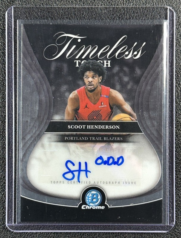 SCOOT HENDERSON 2025-26 BOWMAN CHROME #TTA-SH TIMELESS TOUCH AUTO