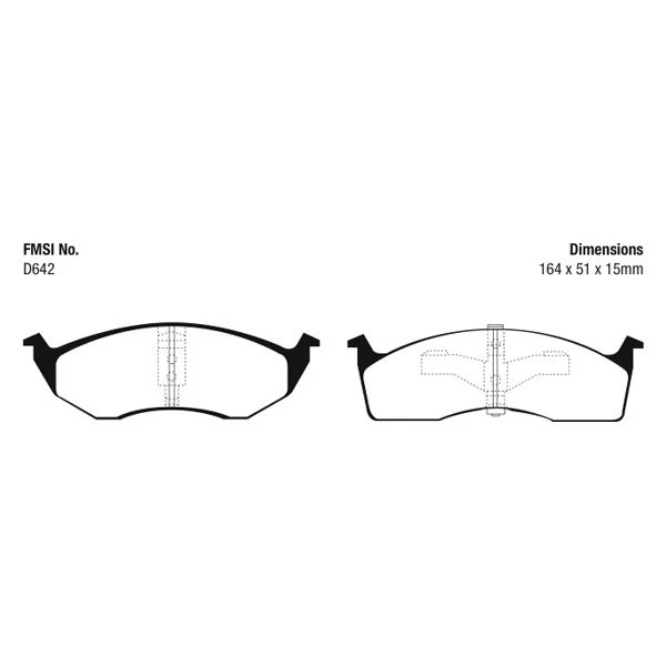 For Dodge Grand Caravan 96-00 EBC UD642 Ultimax2 Replacement Front Brake Pads - Изображение 2 из 4