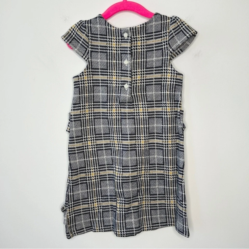 Lindo Vestido JANIE AND JACK Niños Pequeños Niñas Talla 3 Tartán Cuadros Volantes Vacaciones Foto 2 de 4