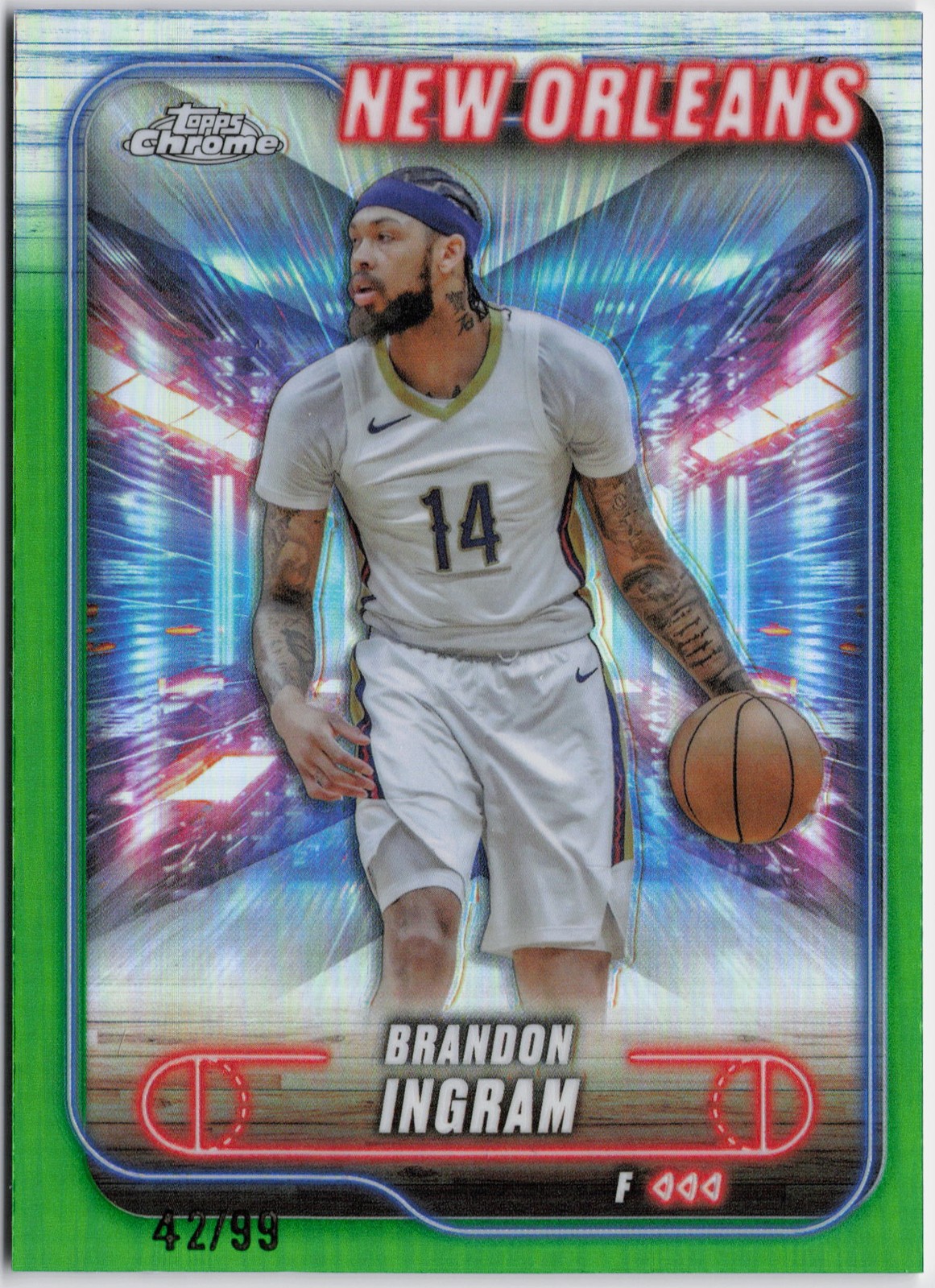 2024-25 Topps Chrome - Green Refractor #154 Brandon Ingram #/99