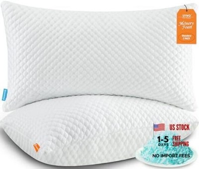 UYWO Cooling Pillows Standard Size Set of 2, Memory Standard(Pack of 2) White