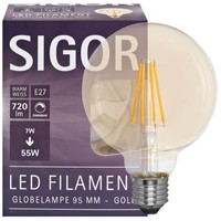 Led Filament Lampe Globe G95 E27 7W Goldfarben Dimmbar 2400K Warmweiß 720Lm Neu