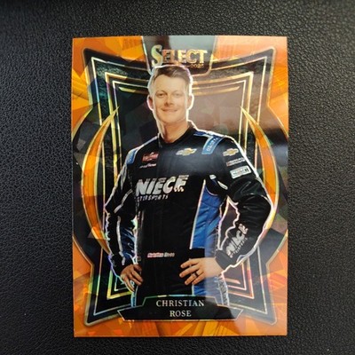 2025 Nascar Panini Select - Christian Rose - Grandstand - Orange Cracked Ice