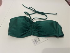 Women's Halter Bandeau Bikini Top Shade  Shore Green Size Medium NEW