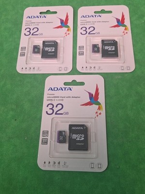 ADATA 32GB Premier microSDHC UHS-I Class 10 V10 A1 Memory Card+ SD Adapter 3 PCS