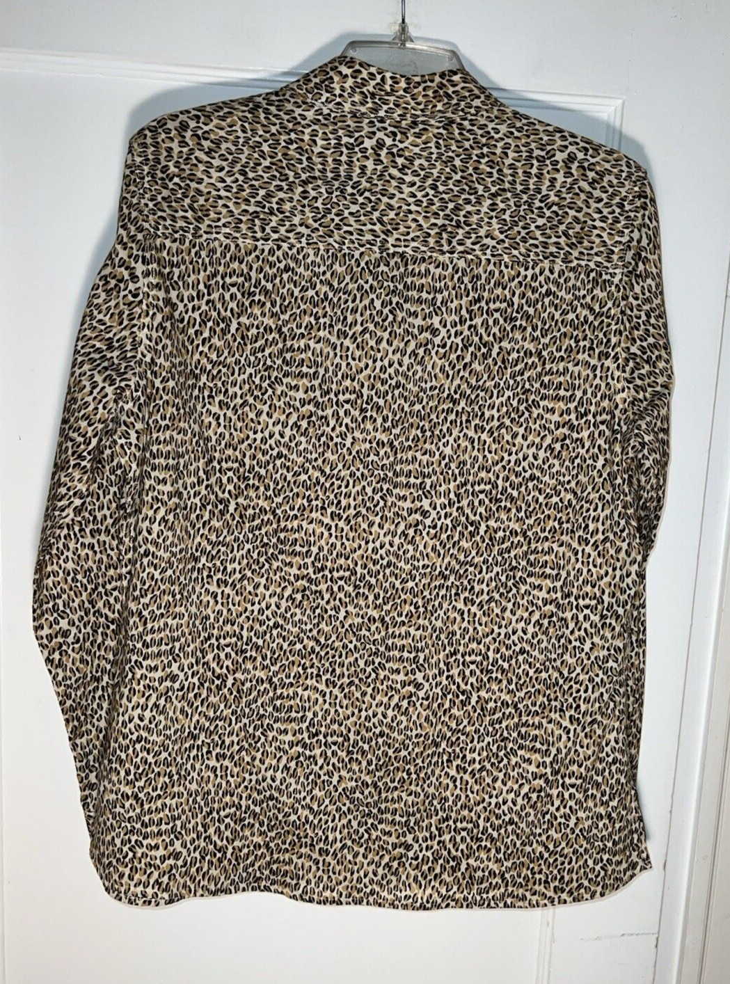 J. McLaughlin Leopard Button Down Shirt Cotton Br… - image 6