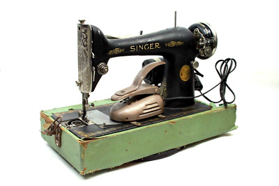 VINTAGE 1926 SINGER ELECTRIC SEWING MACHINE For Parts As Is AB005202 | eBay