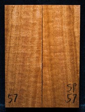 Figured Sapele 57 Knife Scale 5.5"x 2"x 7/16"