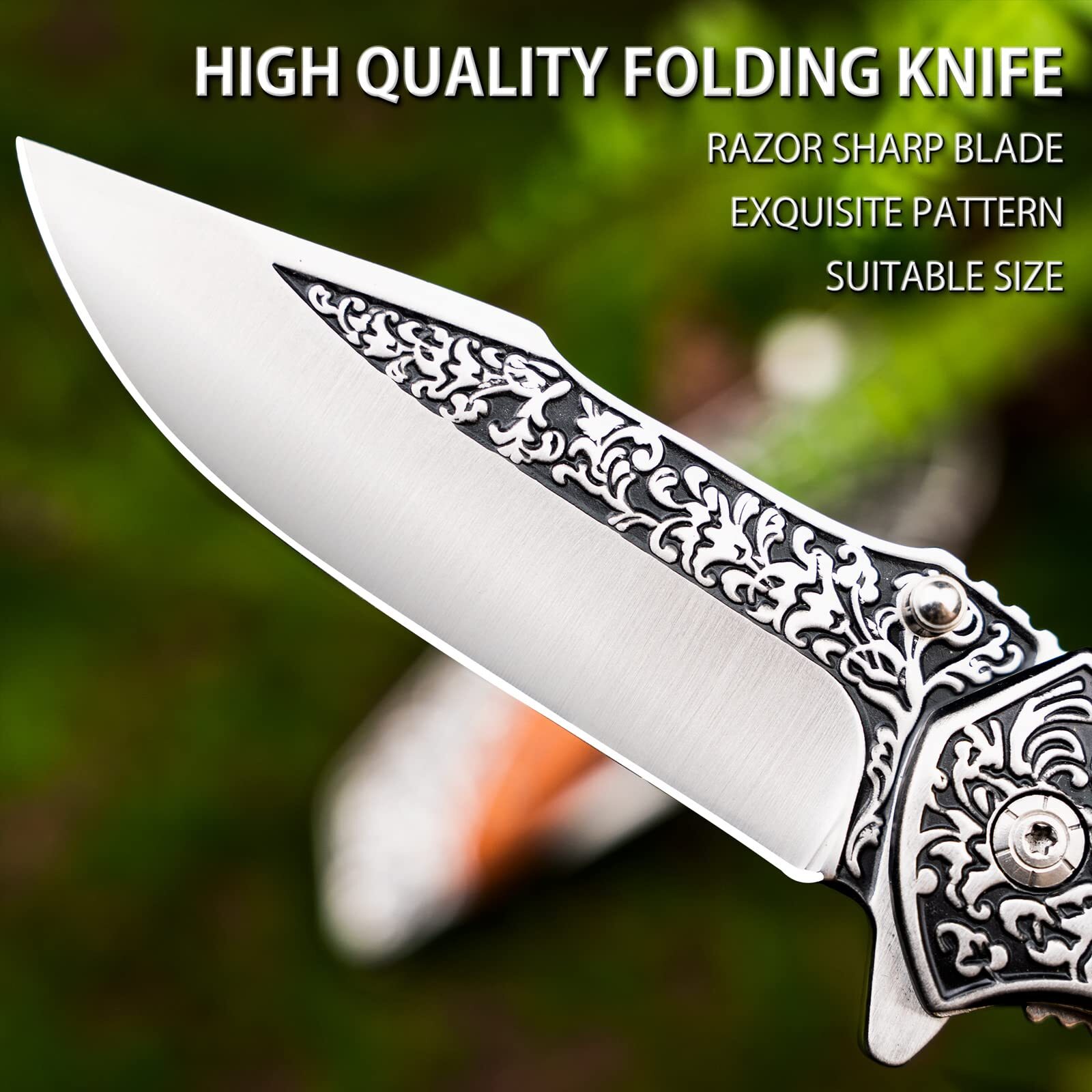 VALHALLA TREANT Pocket Knife, 3.6'' Sharp Blade Pocket Folding Knife ...